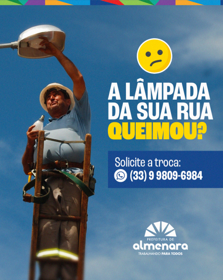 Notou que a lâmpada da sua rua queimou? Não deixe a escuridão atrapalhar o dia a dia do seu bairro.