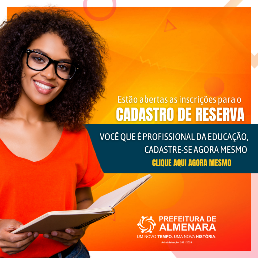 INSCRIÇÃO PARA CADASTRO DE RESERVA – EDUCAÇÃO